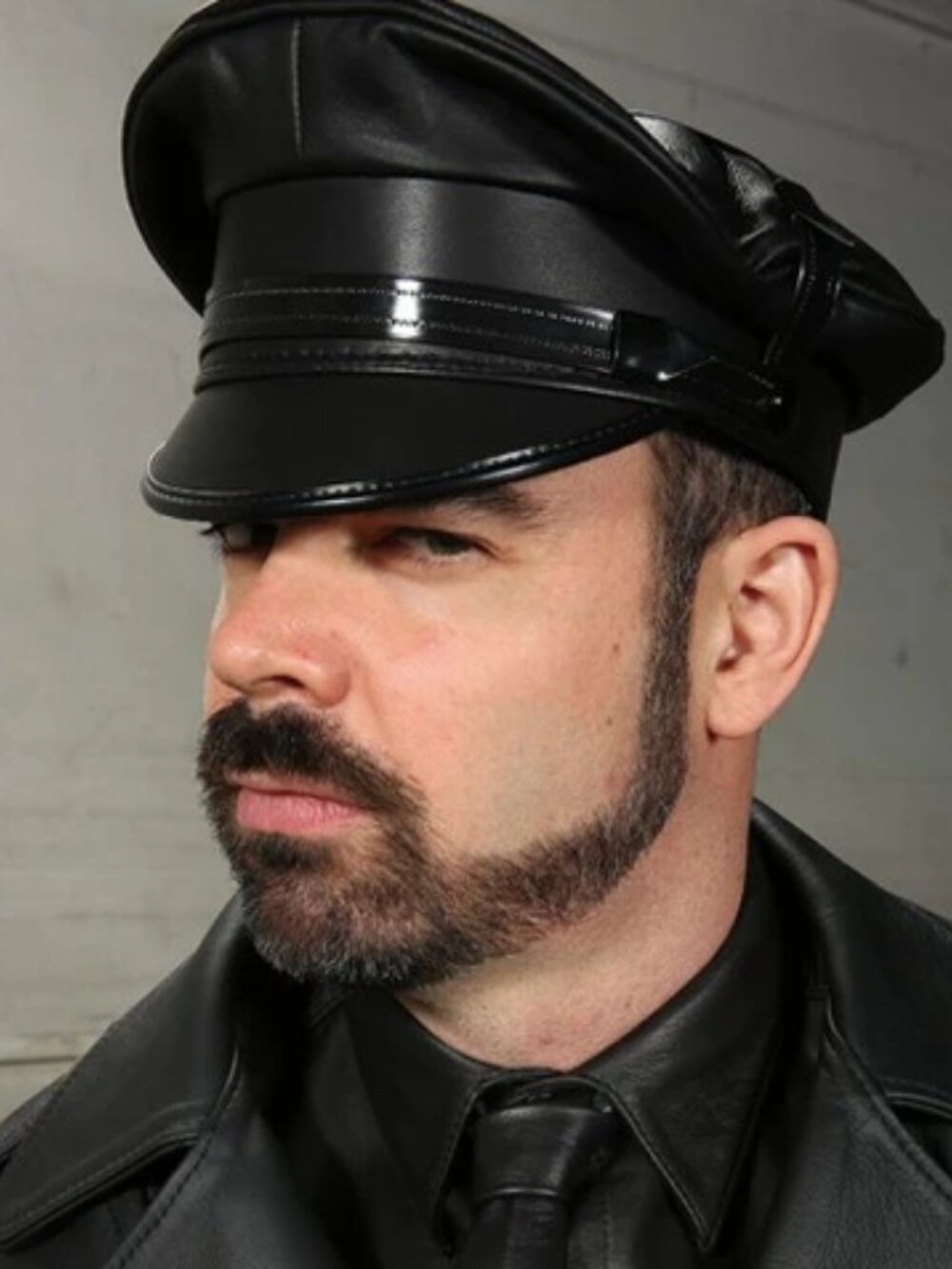 Biker Cap with Matte Brim by Mr. S Leather